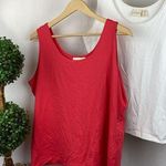 Chico's Chico’s SET of 2  White & Orange Sleeveless Microfiber Tank Tops 3 XL Photo 0