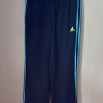 Adidas  Women's Black Joggers with Blue Stripes and Green Logo Photo 0