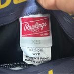 Rawlings Womens Sz XS Fastpitch Softball Capri Pant Pro Dri Black Blue Pull On Photo 4