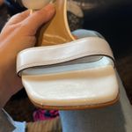 Bruno Valenti Leather Square Toe‎ Stiletto Sandal in White Size 10 Photo 6