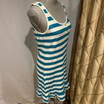 Juicy Couture Y2K Original Angel Pique Striped Dress - Sz M - Teal and White Photo 7