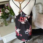 Free People intimately mini slip dress v neck gray floral BoHo western Sββ Photo 8