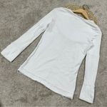 Americanable Women’s Wonderland Longsleeve Top V-Neck Boho in White S Photo 7