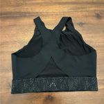 Varley  Sherman High Neck Sports Bra Women’s Small Black Patterned Photo 1