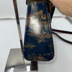 Patricia Nash Florentine Satchel Handbag Blue Horse Rider Print Leather Photo 3