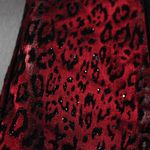 Vintage 1990s Red Black Faux Vest Jumpsuit with Blazer Leopard Animal Print Size 14 Photo 9