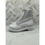 Dr. Martens Dr Doc Martens 1460 Pascal Mono All White Leather Boots Combat Womens Size 7 Photo 2