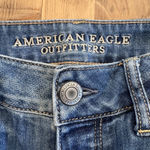 American Eagle  Jeans Women Size 8 Regular Tomgirl Distressed Ripped‎ Button Fly Photo 7