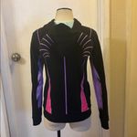 Disney Villains Maleficent 2-Pocket Black Purple Zip-Up Hoodie w/Horns EUC Jrs S Photo 2