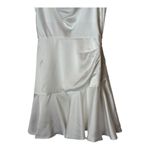 Milly Dress Women 0 White Satin Sleeveless Cowl Neck Nia Mini Bridal Party Photo 6
