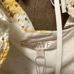 WAYF NWOT  Asher Eyelet Embroidered Peplum Crop Top In Ivory Floral Size Medium Photo 7