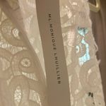 Monique Lhuillier Sheer Lace Slit Gown White 4 NWT Bridal Rehearsal Formal Lace Photo 14