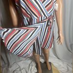 Midnight Doll Juniors Size 11 Vintage Striped Wrap Romper with Back Zipper NWT Photo 1