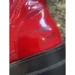 Women’s Wedge Platform Chunky Heel Round Toe Side Zipper Knee High Boots size 11 Red Photo 4