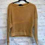 Urban Outfitters Out From Under Sweater Womens Small Brown Cropped Drop Sleeve Photo 0