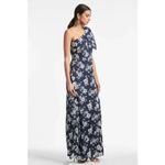 Sachin + Babi NWT Floral Chelsea One-Shoulder Gown Dress Navy & Ivory Peony SZ 4 Photo 1