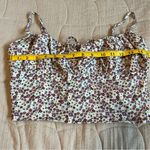 Aritzia Sunday Best Floral Print Women's Milkmaid Crop Top Purple Size M Photo 2