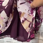 Calvin Klein  Plum Floral‎ Blouse size OX burgundy, pinks, Photo 5