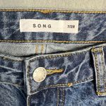 S.O.N.G. Jeans Wide Leg Ankle Crop Size 7 / 28 Raw Hem Relaxed Fit Faded Wash Blue Photo 1