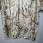 Chico's  Short Sleeve Palm Linen Shirt Chico’s Size 2 US Size 12 NWT Photo 4