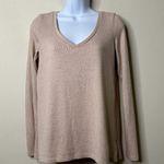 American Eagle  Pink Soft & Sexy Plush V Neck LS Sweater Women's Small Photo 0