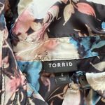 Torrid  Madison Floral‎ Satin Button Up Long Sleeve Shirt Size 4X Photo 13