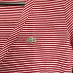 Lacoste red and white striped cardigan size xxs size 34 Photo 6