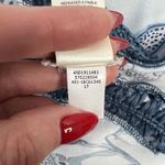 Chico's Chico’s Size S/M Kimono Floral Knit Trim Ruana Crochet Detail Blue Open Front Photo 10