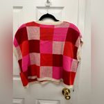 Colorful Checkered Knit Top Red Size undefined Photo 6