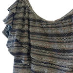 Free People  Heirloom Striped Ruffle Top Off the Shoulder Photo 5