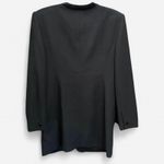 Liz Claiborne Vintage 90s  Black Wool Long Blazer Small Photo 3