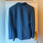 Le Suit Navy Pinstripe Women's Blazer Photo 3