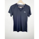 Under Armour Heat Gear Semi-Fitted Black V-Neck T-Shirt Women's Size Large L Photo 43