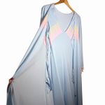 Vintage Sears Womens Pastel Blue Nylon Robe Size M 70s Housecoat Made In USA Size M Photo 6