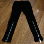 Current Mood  moto jeans with faux leather knees and zip up closure Photo 7