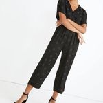 Madewell  Wrap-Front Smock-Waist Jumpsuit in Dot Jacquard | XS Photo 0