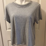Brooks Brothers  Light Gray Short Sleeve Tee with Tie Back, size L Photo 0