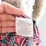 Anthropologie Elevenses  Colorblock Faux Fur Coat Jacket Tan Beige Small Photo 5