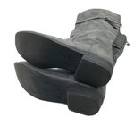 Madden Girl  Womens Combat Boots Knee High Faux Leather Zipper Studded Gray 8 Photo 4