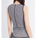 Maje Larza Black White Jacquard Sleeveless Cropped Top Size 1/Small NWT Photo 1