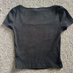 Target Black Cropped Long Sleeve square neck Photo 2