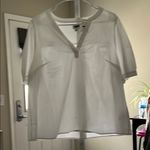 J.Crew White Boxy Polo T-Shirt Photo 1