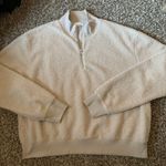 Topshop Teddy Quarter Zip Cream Pullover 14 Photo 3