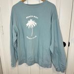 Beach Riot  Beach Club Surf Spray Blue Oversized Crewneck Sweatshirt  Photo 0