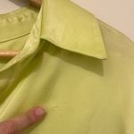 No. 6 Store Button Down Shirt Size Large Yellow Neon 3 Satin New York Photo 7