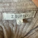 Z Supply ribbed beigecore knit L collared polo crop top Photo 2