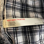 Free People NWOT  Brandie Plaid Midi Dress Women's L Strapless Slit Black White Photo 14