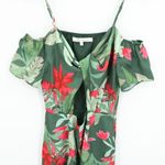 Lovers + Friends  Kelly Satin Tropical Hot Tropics Floral Cut Out Shorts Romper S Photo 3