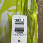 Torrid Bright Lime Green White Mini Stretch Soft Tropical Romper L 12 NWT Photo 4
