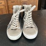 CRIME LONDON Distressed Vintage High Top Sneakers Silver Cream Black Womens‎ 39 Size 8 Photo 1